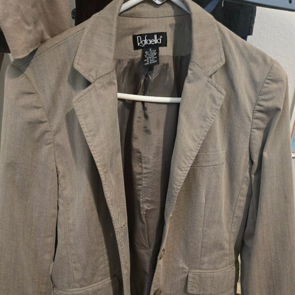Rafaella Cream Brown Blazer